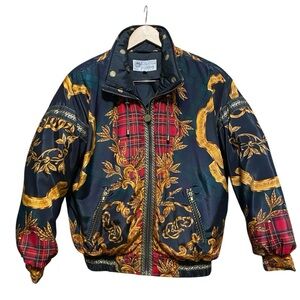 Vintage J. Gallery Down Royal Print Puffer Jacket